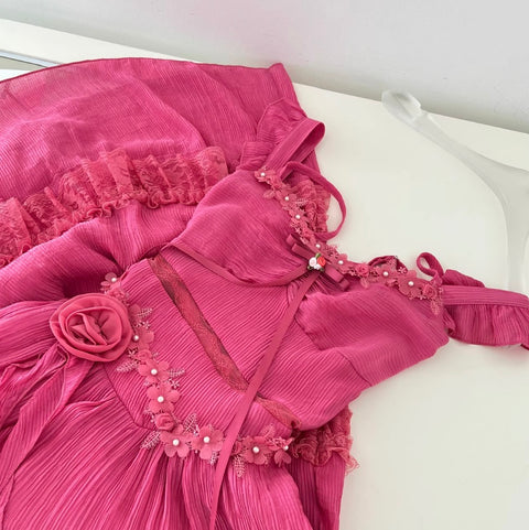 Fairy Beaded Lace Trim Slip Dress