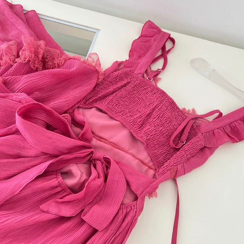 Fairy Beaded Lace Trim Slip Dress