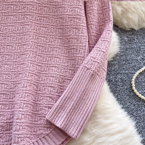 Simple Design Loose-fit Bottoming Sweater