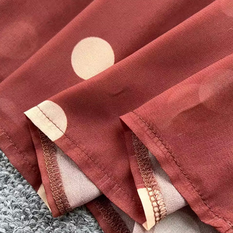 Niche Polka-dot Patchwork Bustier Dress