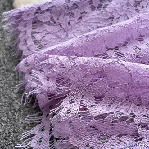 High-end Purple Lace Shirt Dress
