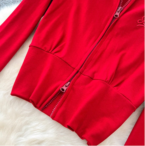 Casual Hoodie & Flared Trousers 2Pcs