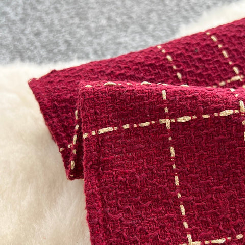 Plaid Tweed Dress & Sweater 2Pcs