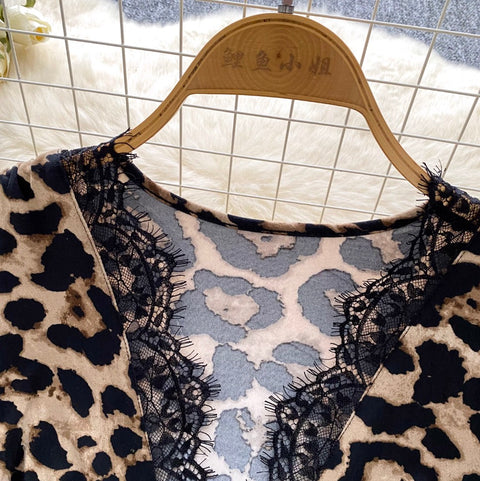 Leopard Print Waist-slimming Top