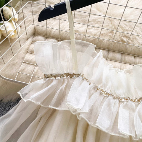 Fairy Apricot Ruffeld Chiffon Camisole