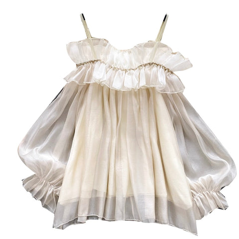 Fairy Apricot Ruffeld Chiffon Camisole