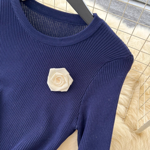 Knit Patchwork Layered Cake Dress