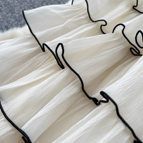 Knit Patchwork Layered Cake Dress