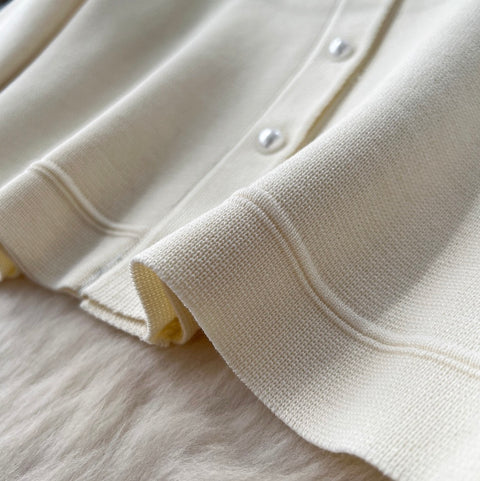 Beaded Sleeveless Dress & Cardigan 2Pcs