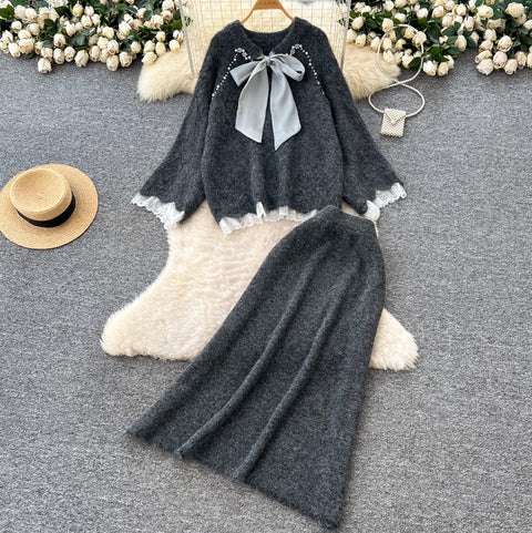 Sweetie Sweater & Half-body Skirt 2Pcs