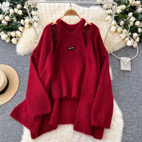 Sweetie Halter Vest & Cardigan Furry 2Pcs