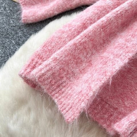 Sweetie Halter Vest & Cardigan Furry 2Pcs