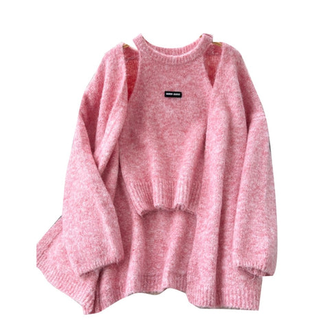 Sweetie Halter Vest & Cardigan Furry 2Pcs