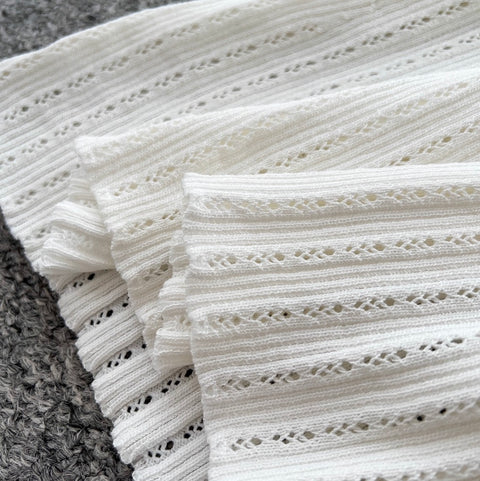 Ruffled Cardigan & Skirt Knitted 2Pcs