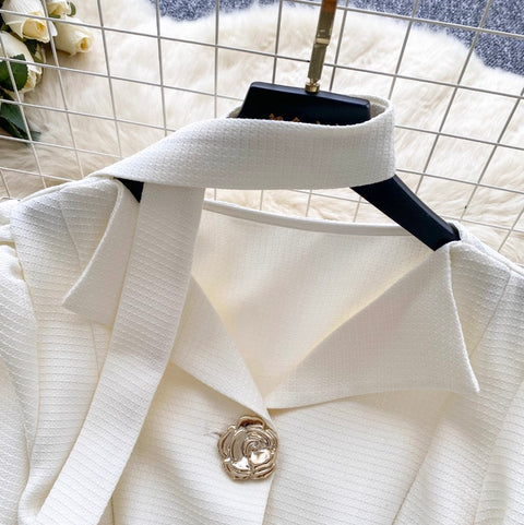 Niche Waist-slimming Cardigan with Ribbon