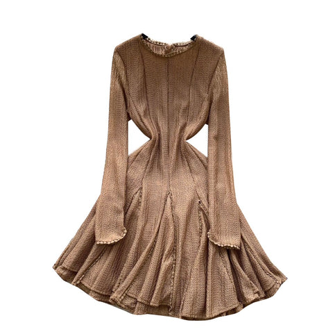 Niche Lace Patchwork Ruffled Dress