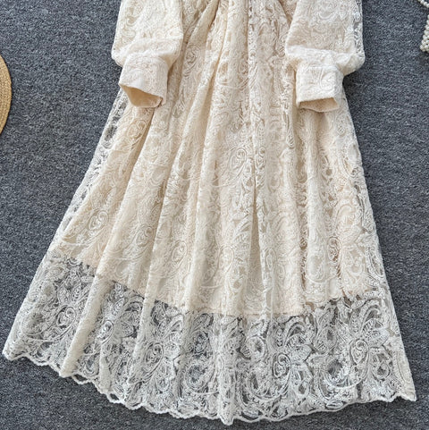 Doll Collar Beaded Embroidery Dress