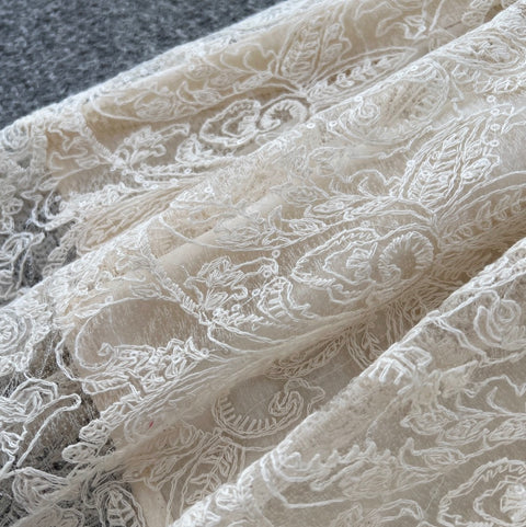 Doll Collar Beaded Embroidery Dress