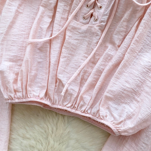 Off-shoulder Lace Patchwork Top