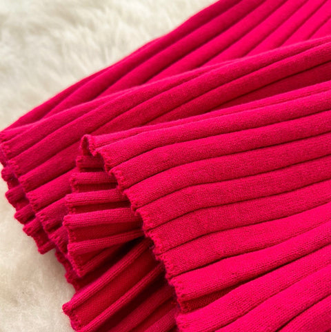 V-neck Tip-stripe Sweater Dress