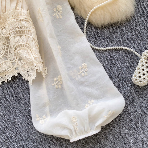 Niche Deep V-neck Embroidered Top