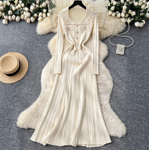 Premium Doll Collar Knitted Dress