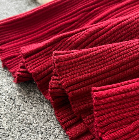 Premium Doll Collar Knitted Dress