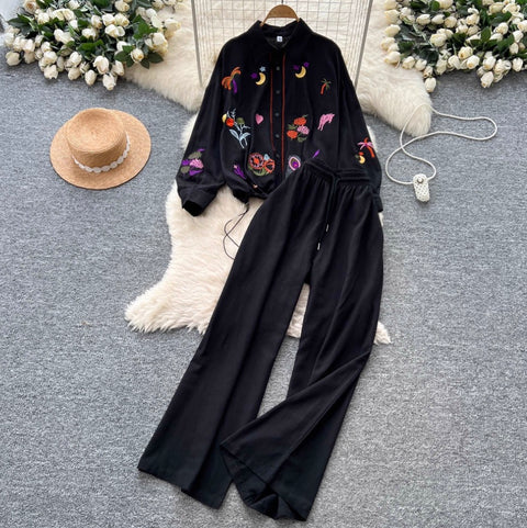 Sweetie Shirt & Draped Trousers 2Pcs