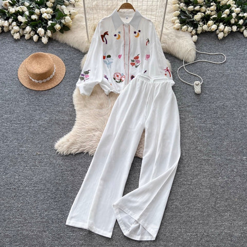 Sweetie Shirt & Draped Trousers 2Pcs