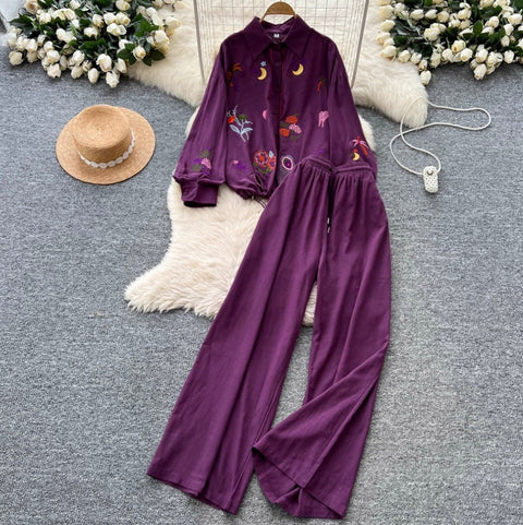 Sweetie Shirt & Draped Trousers 2Pcs