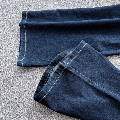 Lace-up Top & Jeans Denim 2Pcs