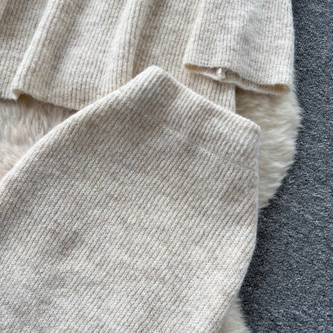 Single-breasted Cardigan & Skirt Knitted 2Pcs