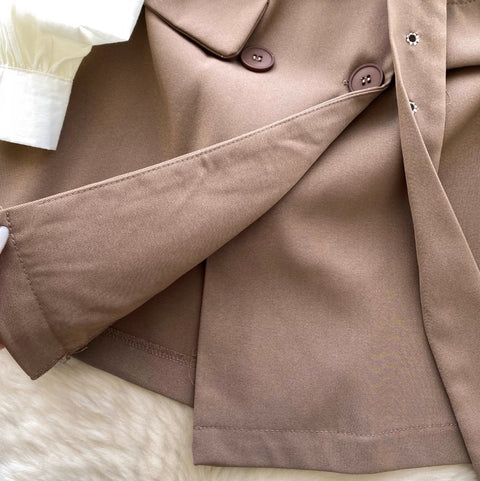 Suit Collar Lace-up A-line Dress