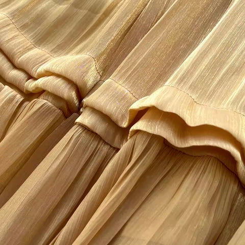 Flared Sleeve Flowing A-line Dress