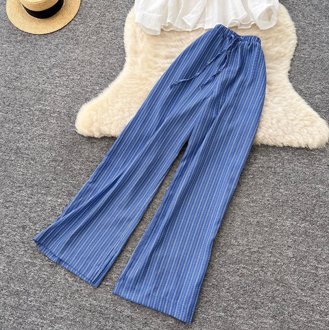 Shirt & Bikini & Striped Trousers 3Pcs