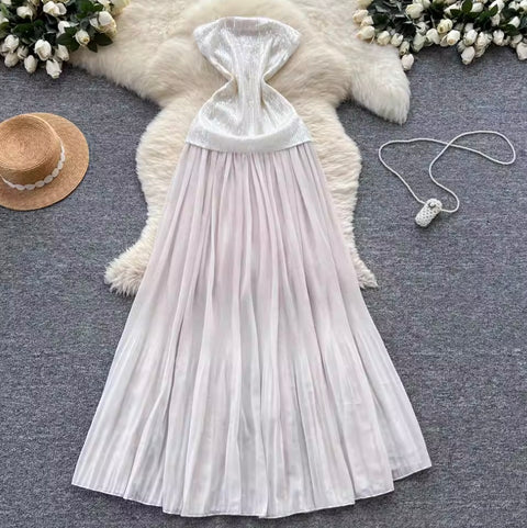 Sequined Patchwork Black Mesh Dress