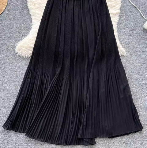 Sequined Patchwork Black Mesh Dress