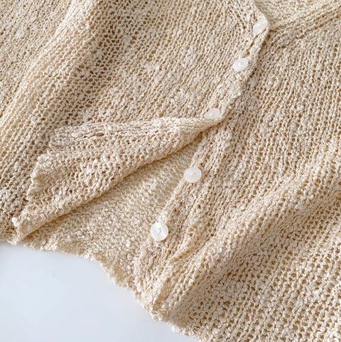 Korean Style V-neck Short Cardigan