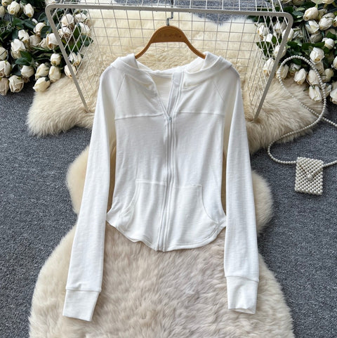 Hoodie & Slim-fit Slip Dress 2Pcs