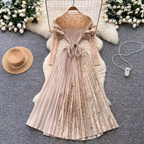 High-end Asymmetric Print Patchwork Dress