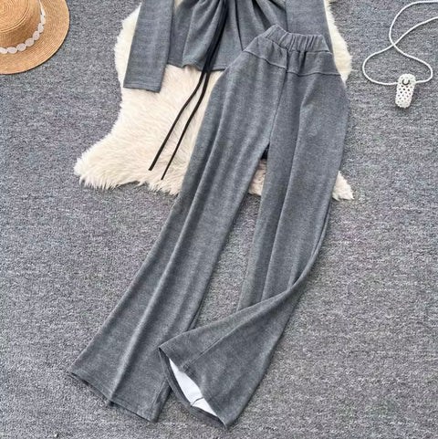 Faux Two-pieces Top & Trousers 2Pcs