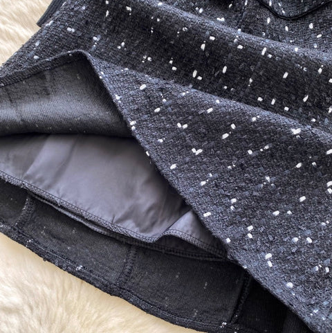 Tweed Slip Dress & Sweater 2Pcs