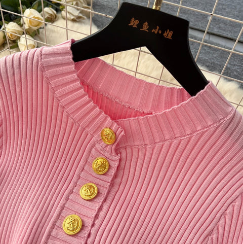 Niche Waist-slimming Knitwear Dress