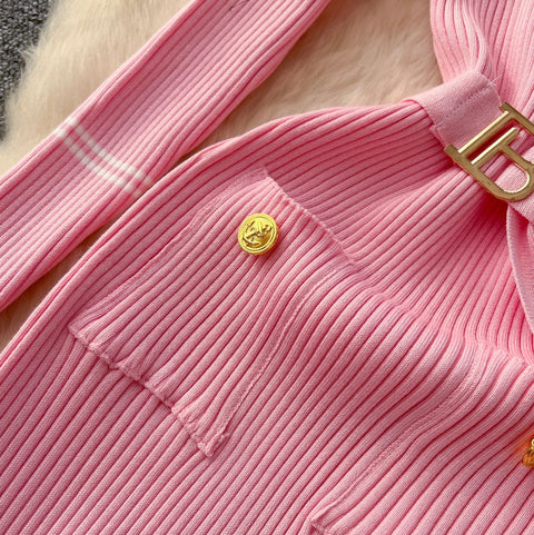 Niche Waist-slimming Knitwear Dress