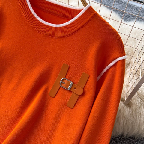 Embroidery Sweatshirt & Trousers 2Pcs