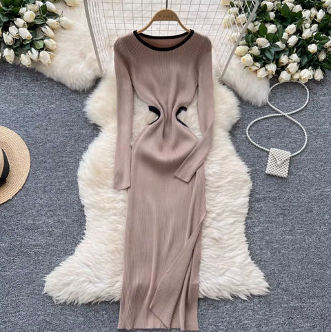 Niche Design Hollowed Knit Dress