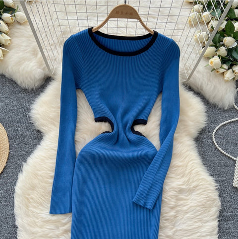 Niche Design Hollowed Knit Dress
