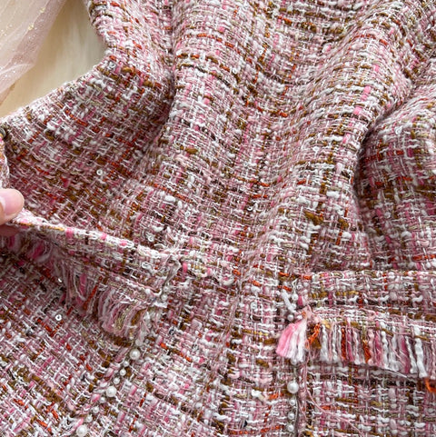 Bow-tie Pink Mesh Patchwork Dress
