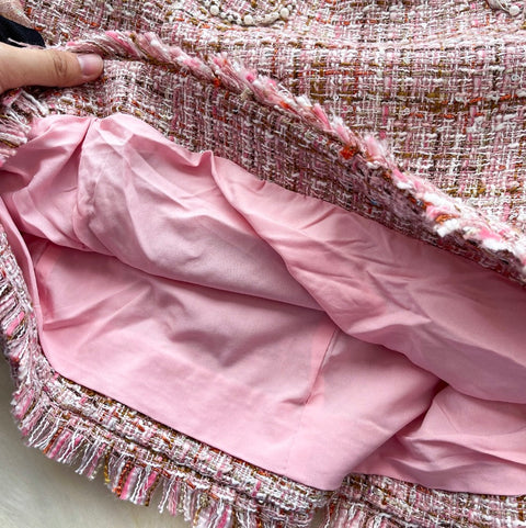 Bow-tie Pink Mesh Patchwork Dress