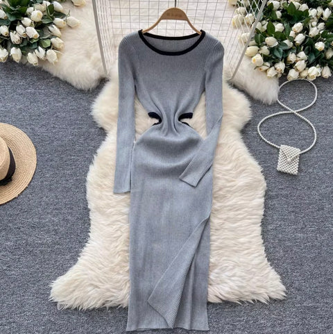 Niche Design Hollowed Knit Dress